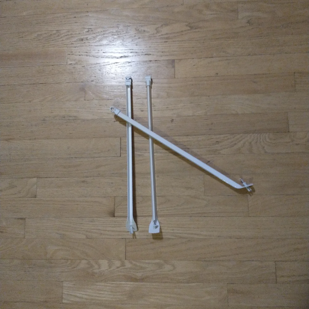 White Vinyl Blind Slats - Set of 3